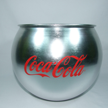 large and small metal ice bucket square shape