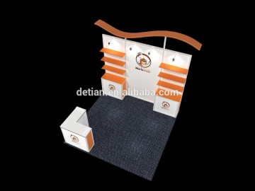 Shanghai customize 10ft Curved Fabric Exhibition display 3x3 /10'x10' Booth Display