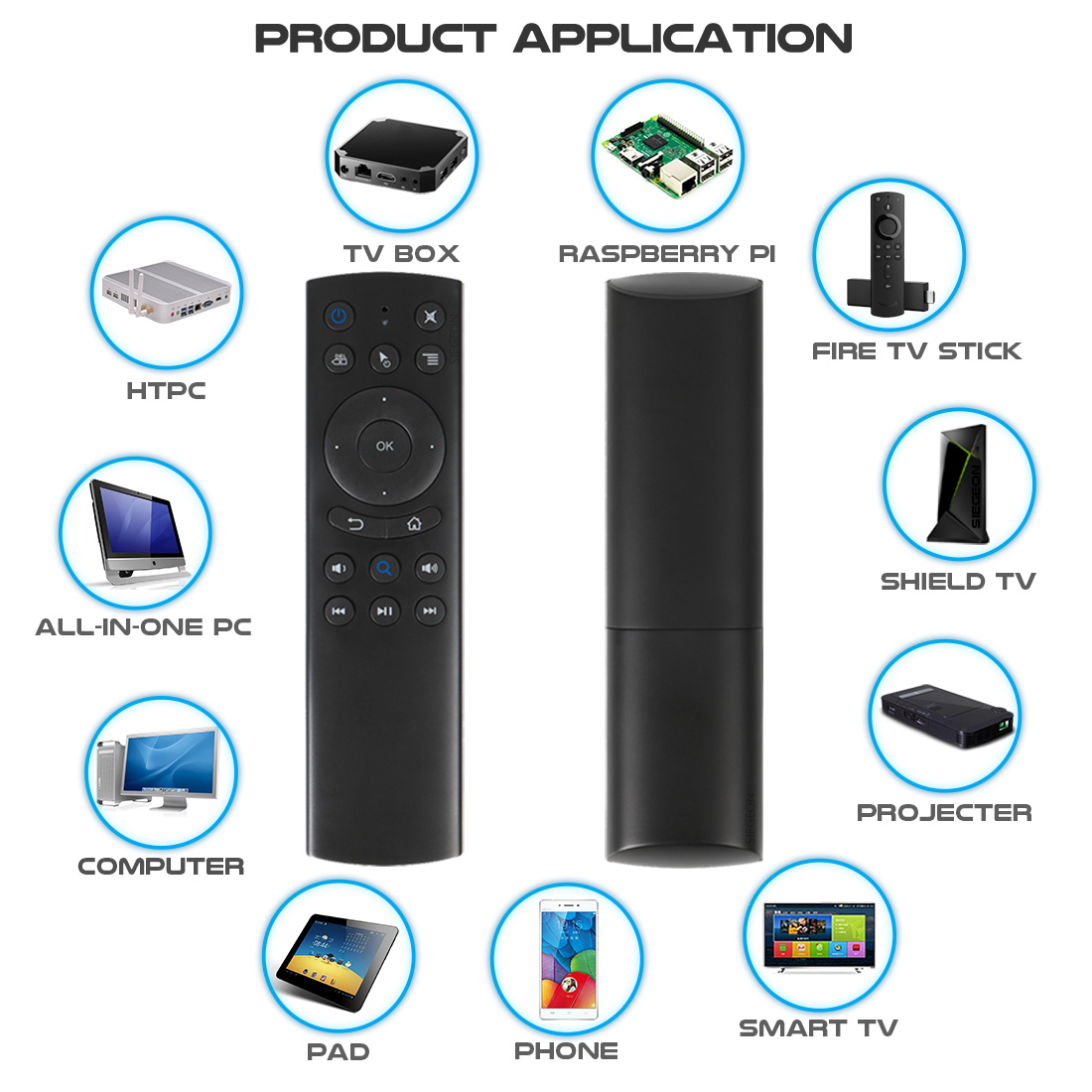 BT Black Remote Control Universal 2.4g Wireless Ac Remote Control Ir Remote Control