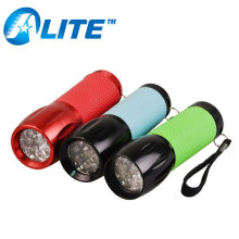 9LEDs Aluminum Torch Light Glow in the Dark
