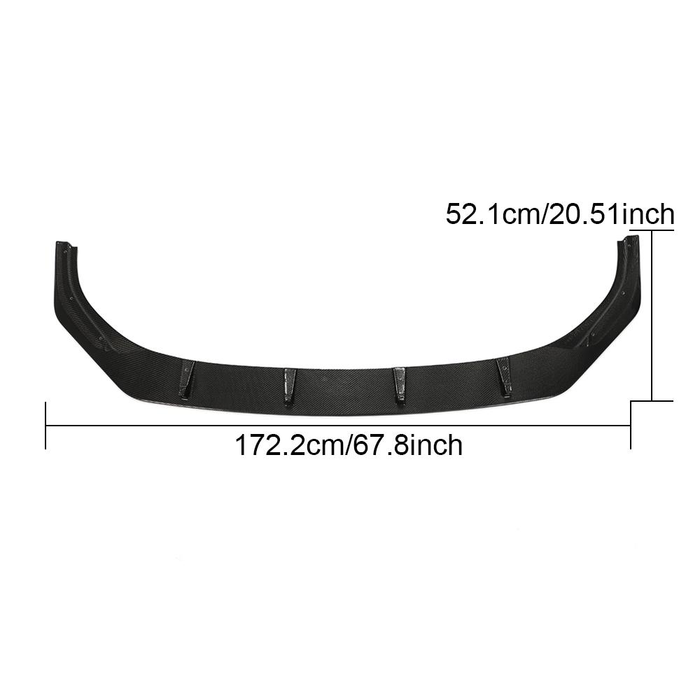 For Volkswagen VW Golf 8 MK8 R 2021 2022 Carbon Fiber Front Bumper Lip Spoiler