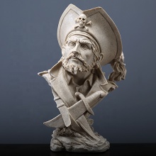 North european design fiberglass figure captain statue