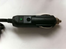 DC car cigarette lighter cable with light