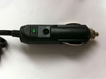 DC car cigarette lighter cable with light