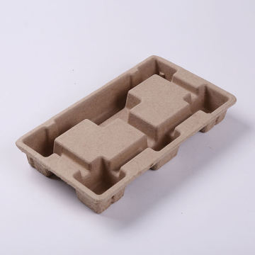 Recycled paper pulp molded product carrier bagasse plates