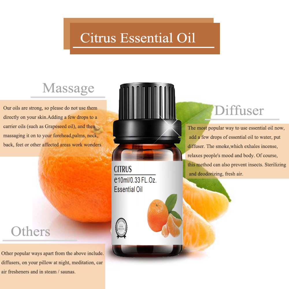 high quality citrus essential oil refresh soothing emotion