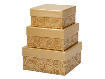 Extra large different sized paper cardboard nested boxes