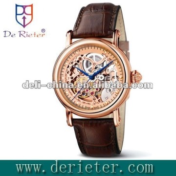 Stainless Steel Watches Automatic Movement Skeleton