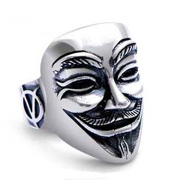 925 Sterling Silver Ring Mask Design Men Ring