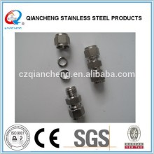 304 ss male compression fittings union with twin ferrule