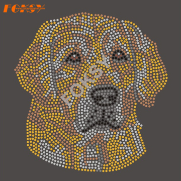 Beautiful Crystal Dog Rhinestone Heat Transfer Designs