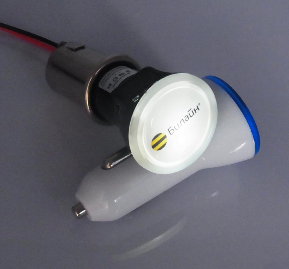 Promotional Imprinted Bright Car Charger Round Shape (3)