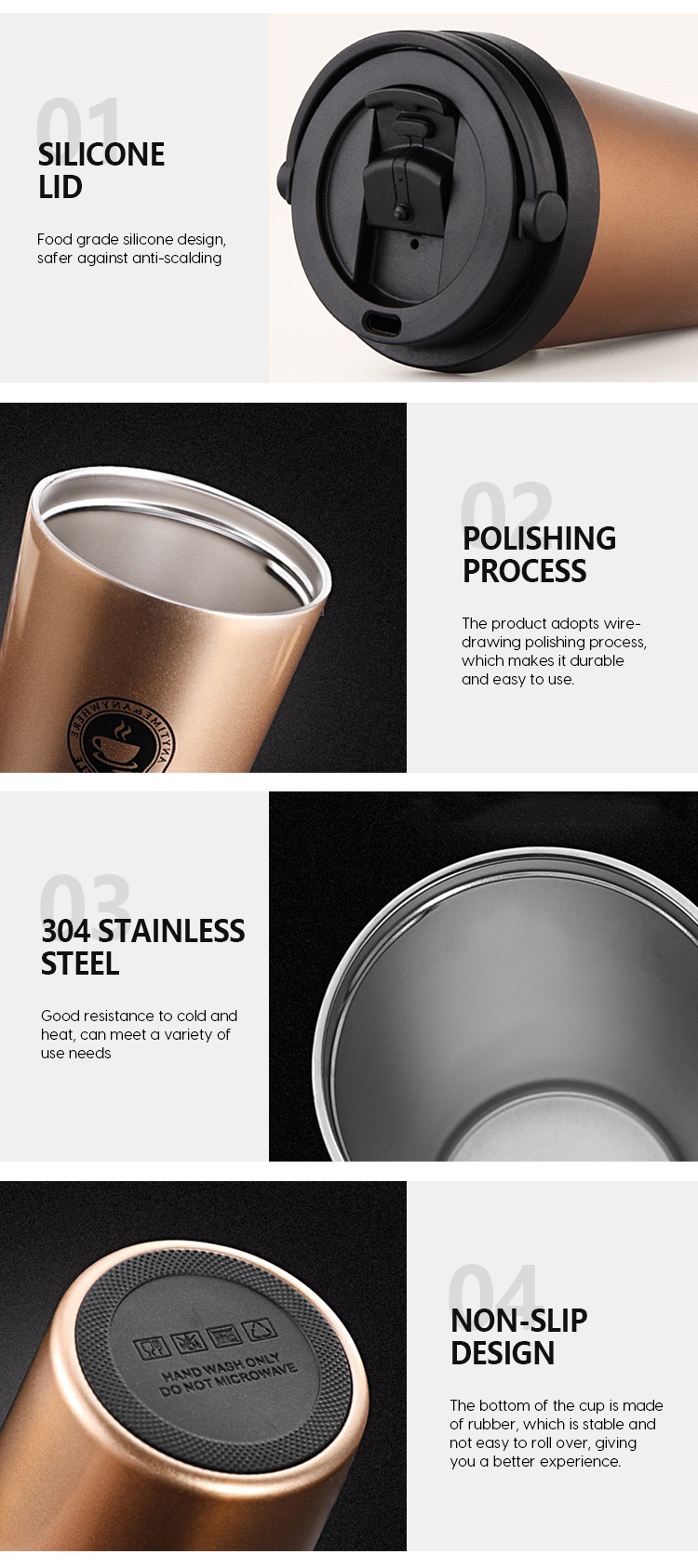 Wholesale Stainless Steel Thermos Vacuum Flask with Custom Logo