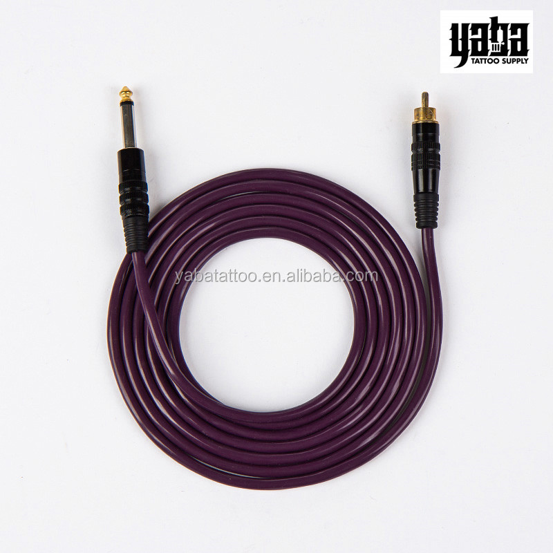 YABA Heavy Duty Straight RCA Clip Cord Tattoo Rotary Machine Connection Cable