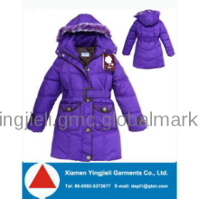 Wadded jacket down childrens cotton jacket