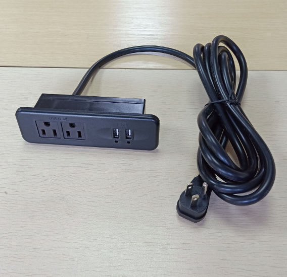 Prise de courant encastrée de haute qualité à 2 prises High Quality 2 Sockets Recessed Power Outlet
