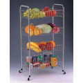 3-Tier Basket Rolling Cart