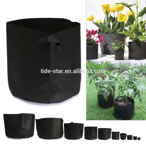 Hydroponics canvas grow pot with 2 handles