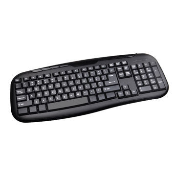 Wired multimedia keyboard, USB port, support several languages