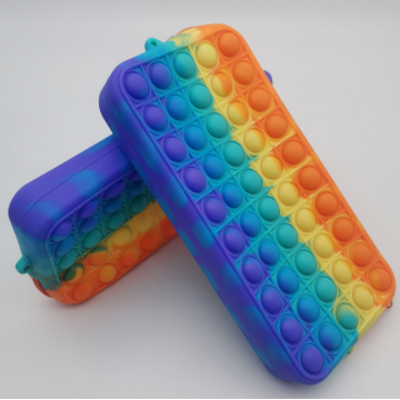 Özel pop fidget kalem çantası silikon çantalar