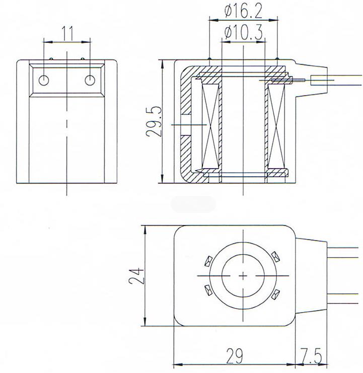 Dimension of BB10029519 Solenoid Coil: