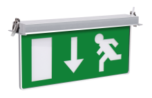 Rechargeable Aluminum and Acrylic LED Emergency Exit Sign