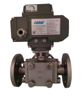 Electric three-piece flange ball valve