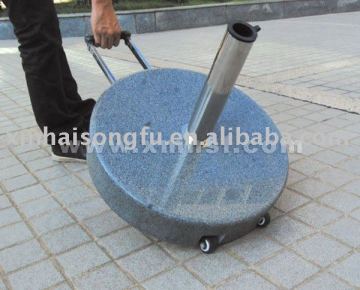 Trolly Umbrella Base 40kg Granite Base Umbrella Stand
