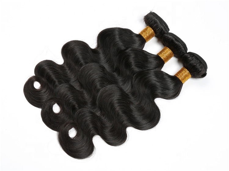 100% Unprocessed Virgin Cuticle Aligned Body Wave  Non-Remy Hair Weft Natural Black Color Human Hair Extension 100g/Bundle