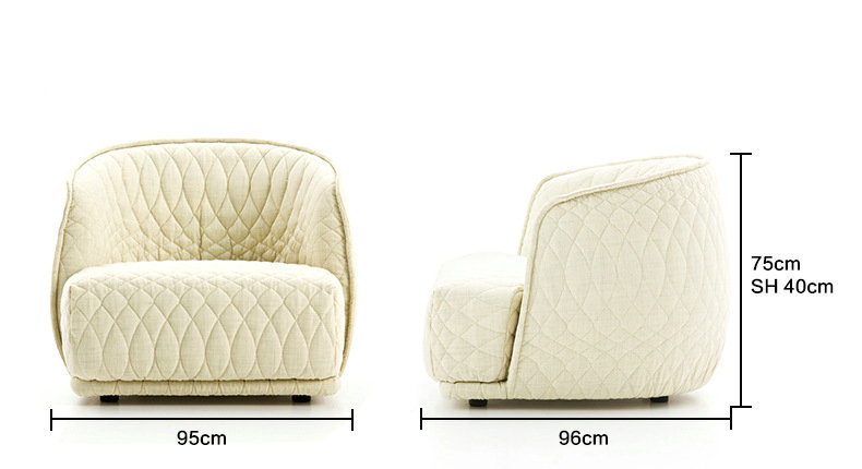 Modern Style Fabric and High Density Sponge 552 FLOE INSEL Sofa for Packing Living Room Furniture