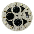 3 Subdials with linen pattern for Chronograph watch