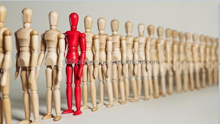 Pink color mini doll Supply 10 "wooden puppet joints Wooden crafts processing natural grift mannequin