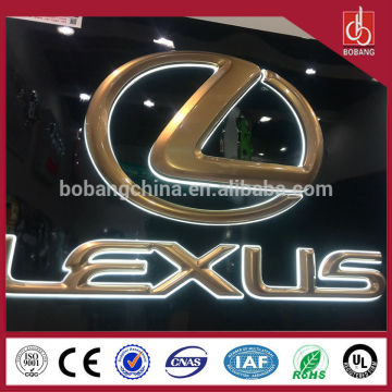 2015 hot sale outdoor advertisement golden led auto logos