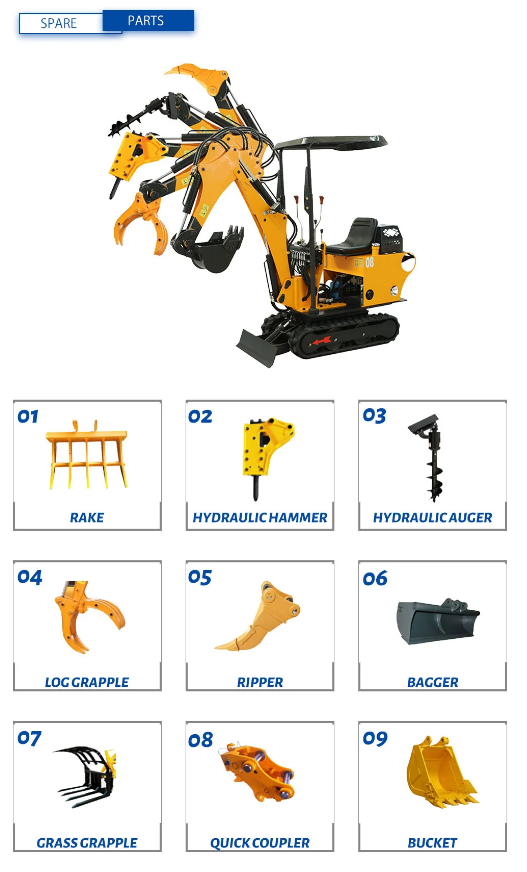 0 8ton Mini-Grabungsmaschine Ersatzteile Details Png 0 8ton Mini Digging Machine Spare Parts Details Png