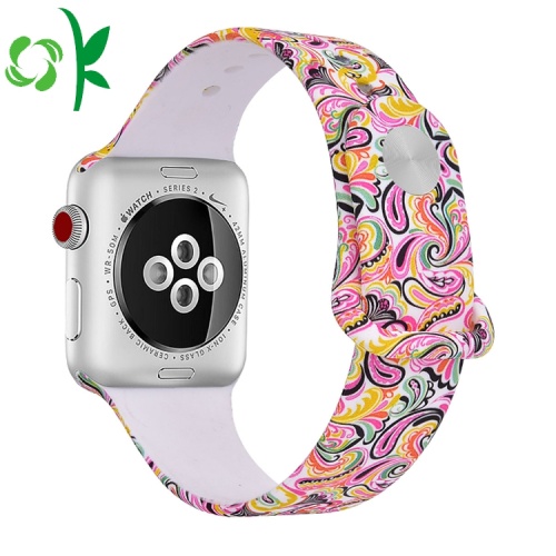 Original Printing Flora Wrist Silicone Smart Watch Straps