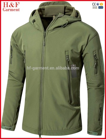 OEM service hooded slim fitted military jacket for man