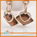 Mode gouden Crystal Rhinestone hart Drop Earring