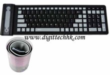 Flexible 2.4G Wireless Mini Keyboard Foldable Silicone PC Ta