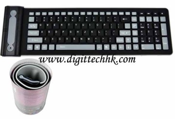 Flexible 2.4G Wireless Mini Keyboard Foldable Silicone PC Ta