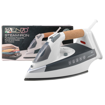 ENZO Professional 2200W Electric Handheld Steam Iron with Temperature Control for Clothes