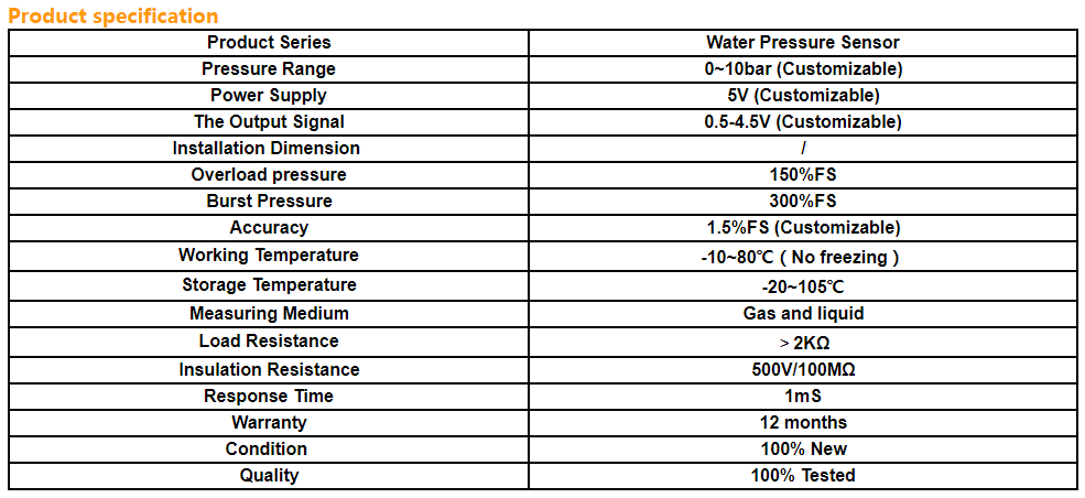 HM5200S Water Pressure Sensor