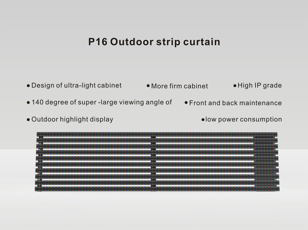 Outdoor LED Curtain Display Media Facade