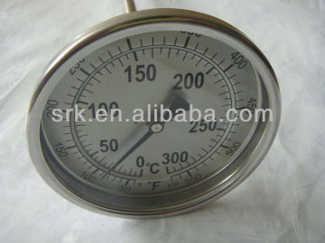 3" Dial All Stainless Steel Bi-Metal Thermometers