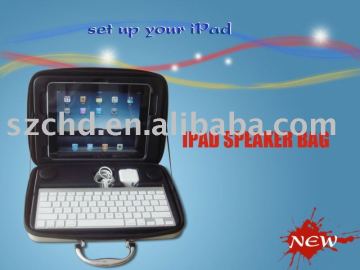 For ipad leather case(speaker case for ipad)