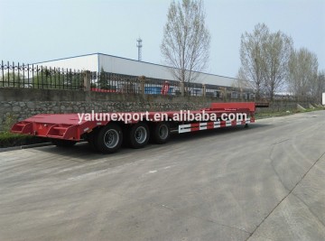 High quality 80ton low loader trailer with 3 axles heavy equipment loader trailer