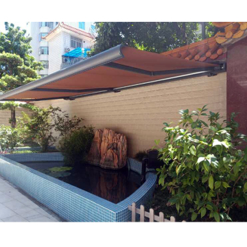 retractable full cassette fabric waterproof shop motorised electric awning outdoor canopy aluminum