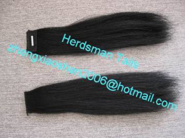 Horse mane weft , horse forelock extension
