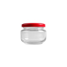 round 120ml glass caviar jar with lid
