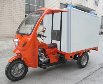 China 3 Three Wheel Closed Cargo Box Motorcycle with Cabin