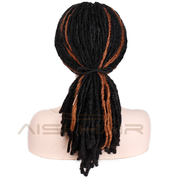 Aisi Hair Synthetic Wigs For Black Wome Afro Crochet Braids Twist Jumbo Dreadlocks Faux Locs Hairstyle Long Mixed Colors Wigs